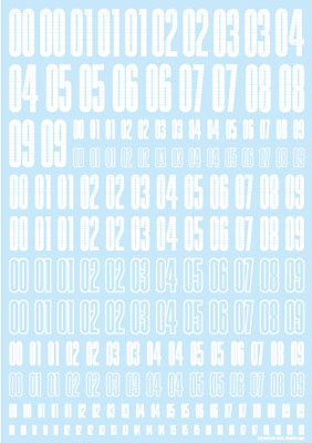 【中古】(本体A/箱B)CNDN-WH CNDデカール ナンバー ホワイト(1枚入)[ハイキューパーツ]《発売済・在庫品》