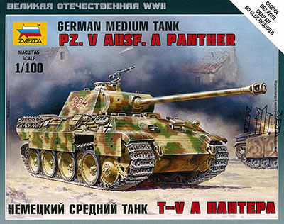 1/100 パンターA型 ドイツ中戦車 プラモデル[ズベズダ]《在庫切れ》