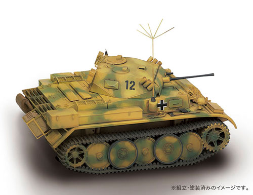 1/35 ドイツII号戦車L型 ルクス増加装甲型 第4装甲偵察大隊仕様 (真鍮製 砲身パーツ付) プラモデル[アスカモデル]《在庫切れ》