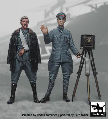 1/32 WWI ドイツ戦闘機パイロット 2体セット No. 3 (HAUF32007 + HAUF32008)[ブラックドッグ]《在庫切れ》