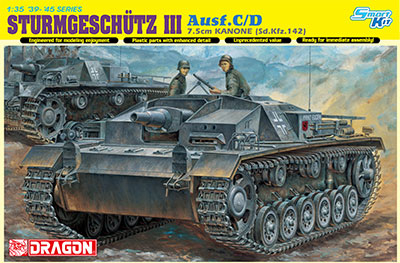 1/35 WW.II ドイツ軍 III号突撃砲 C/D型 (スマートキット) プラモデル[ドラゴンモデル]《在庫切れ》