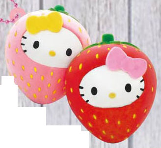 ハローキティ フルーツマーケット プニプニマスコット ツインストロベリー[ティー・シー・ピー]《在庫切れ》