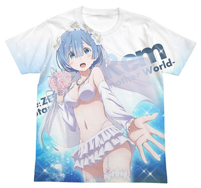 Re：ゼロから始める異世界生活 ウェディング レム フルグラフィックTシャツ/WHITE-XL（再販）[コスパ]《０６月予約》