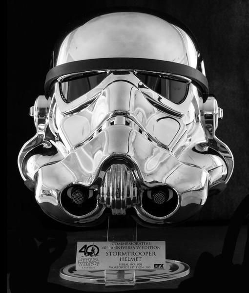 スター・ウォーズ 1/1スケールヘルメットレプリカ ストームトルーパー スター・ウォーズ40周年記念クロムメッキ版