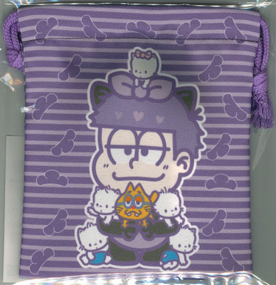 おそ松さん×サンリオキャラクターズ 巾着 一松×ニャニィニュニェニョン[バンダイ]《在庫切れ》