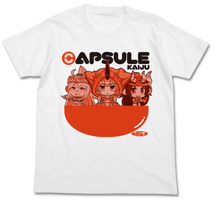 怪獣娘～ウルトラ怪獣擬人化計画～ カプセル怪獣娘Tシャツ/ホワイト-L[コスパ]《在庫切れ》