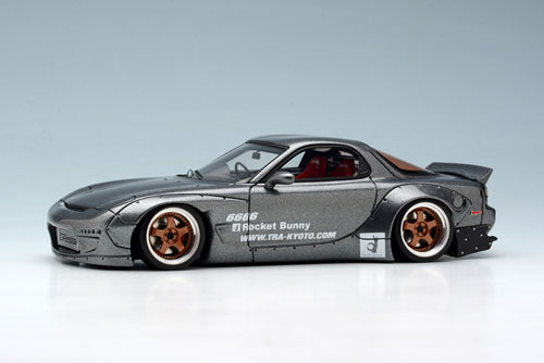 【美品】 1/43 アイドロン Rocket bunny RX-7 FD3S 1/43 Rocket Bunny RX-7(FD3S) ガンメタリック / 5 Spork wheel