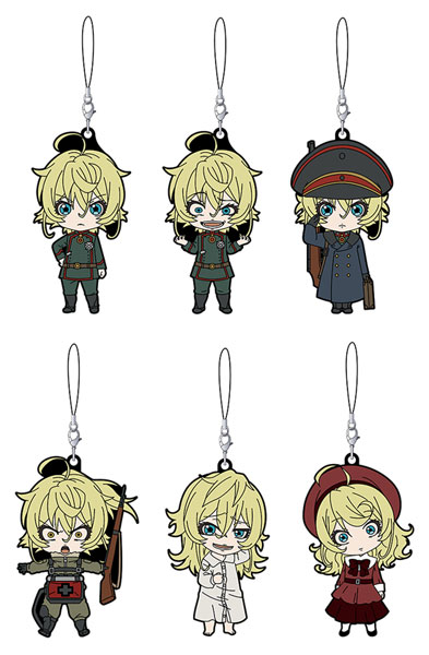 幼女戦記 ラバーストラップ 6個セット 幼女戦記 ねんどろいどぷらすトレーディングラバーストラップ 6