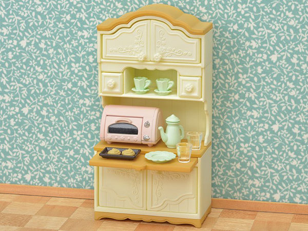 Sylvanian Families furniture cupboard toaster set