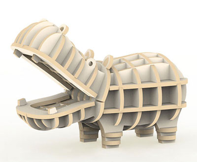 Wooden Art ki-gu-mi カバ[Azone]《在庫切れ》