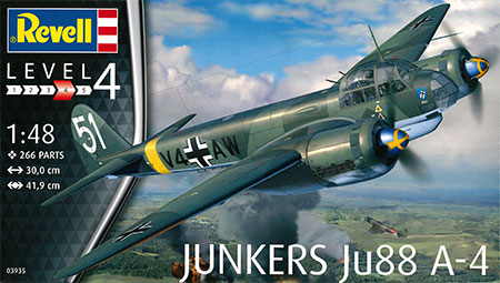 1/48 ユンカース Ju88 A-4 プラモデル[ドイツレベル]《在庫切れ》