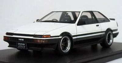 1/18 トヨタ スプリンター トレノ (AE86) 2Door GT Apex White/Black ワタナベホイール[イグニッションモデル ]【送料無料】《在庫切れ》