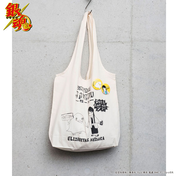 銀魂 Swimmydesignlab Html 03 缶バッジ付トートバッグ ナチュラル 桂一派 バンダイ 在庫切れ