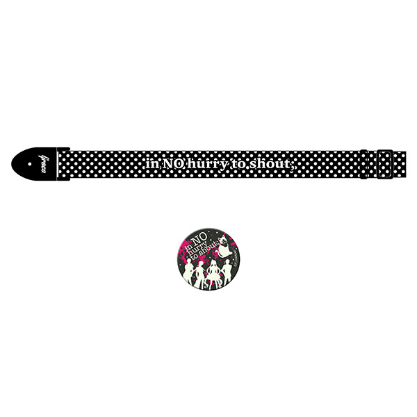 覆面系ノイズ×GRECO イノハリ ギターストラップ 高発光缶バッジ 覆面系ノイズ × GRECO in NO hurry to shout； ギターストラップ