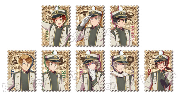 ヘタリア The Beautiful World 切手風ピンズ 8個入りBOX[フロンティアワークス]《在庫切れ》