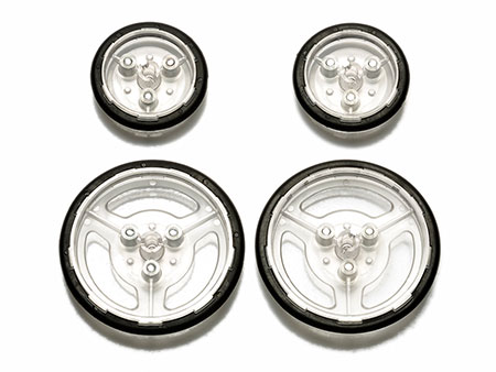 (未使用･未開封品)　タミヤ 特別企画商品 スリムタイヤセット 36・55mm径 クリヤーホイール仕様 69915 wyeba8q 楽しい工作シリーズ 特別企画商品 スリムタイヤセット (36・55mm径