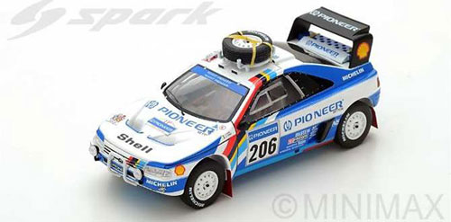 1/43 プジョー 405 T16 Grand Raid No.206 2nd Paris-Dakar 1989 J. Ickx - C. Tarin[ スパーク]《在庫切れ》