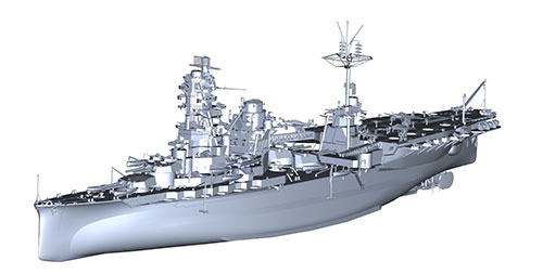 1/350 艦船シリーズ No.12 日本海軍航空戦艦 日向 プラモデル[フジミ模型]《在庫切れ》