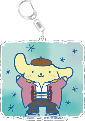 ユーリ！！！ on ICE×サンリオキャラクターズ デカキーホルダー ポムポムプリン スタンプver.[コンテンツシード]《在庫切れ》