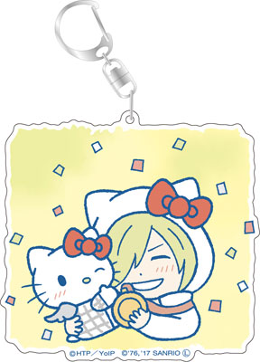 ユーリ！！！ on ICE×サンリオキャラクターズ デカキーホルダー ユーリ＆ハローキティ スタンプver. E[コンテンツシード]《在庫切れ》