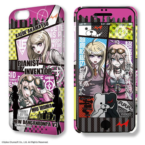 デザジャケット「ニューダンガンロンパV3」iPhone 6/6sケース＆保護シート デザイン03(赤松楓＆入間美兎)[ライセンスエージェント]《在庫切れ》
