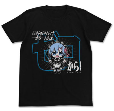 Re：ゼロから始める異世界生活 レム ゼロからTシャツ/BLACK-M[コスパ]