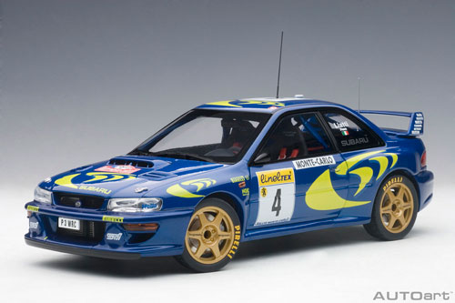 1/18 スバル インプレッサ WRC 1997 ＃4 ピエロ・リアッティ/ファブリツィア・ポンス モンテカルロラリー優勝 [オートアート]【送料無料】《在庫切れ》