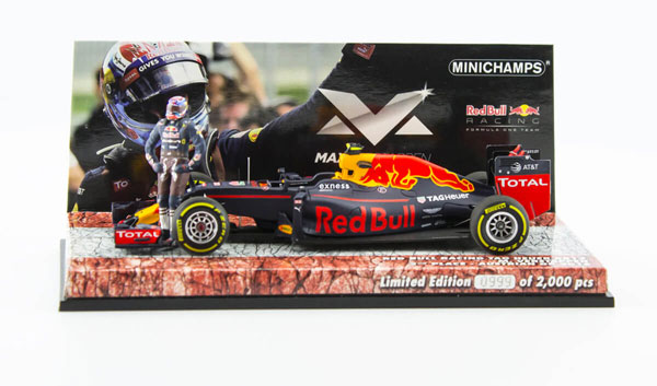 1/43 レッド ブル レーシング タグホイヤー RB12 2ND PLACE オーストリアGP 2位入賞 2016 フィギュア付き[ミニチャンプス]《在庫切れ》