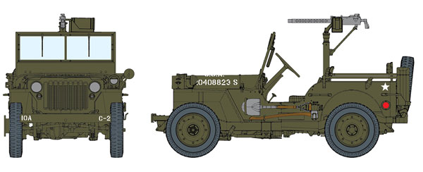 1/6 WW.II アメリカ軍 1/4トン 4×4トラック w/M1919キャリバー30機関銃 プラモデル[ドラゴン]《在庫切れ》