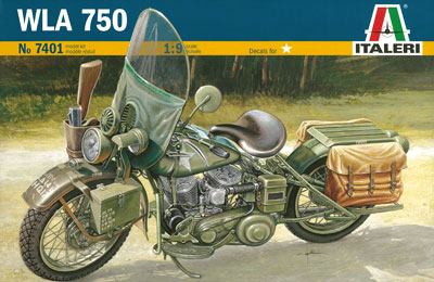 1/9 WW.II アメリカ陸軍 軍用バイク WLA 750 プラモデル[イタレリ 