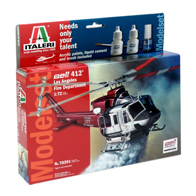 1/72 ベル 412 ロサンゼルス市消防局 モデルセット プラモデル