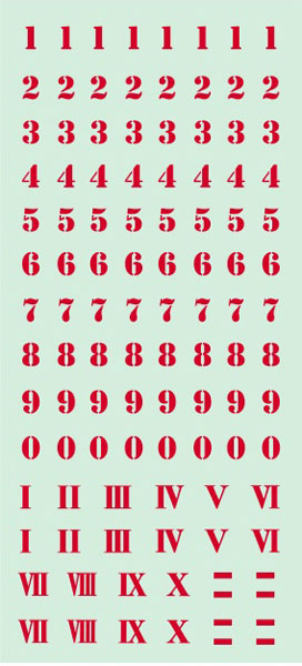 くらくらシール DE1-13 数字 赤[くらくら]《在庫切れ》