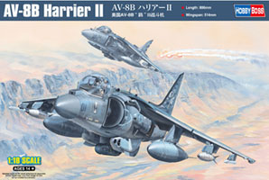 1/18 エアクラフト AV-8B ハリアーII プラモデル[ホビーボス]《在庫切れ》