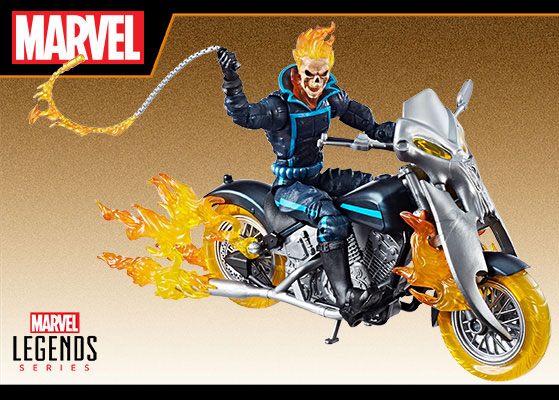 マーベル・コミック ハズブロ 6インチ「レジェンド」ゴーストライダー＆ヘルバイクhasbro