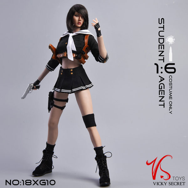 1/6サイズフィギュア用衣装 女子高生制服 女性コスチューム JKS-BM ZYTOYS 1/6 女子高生制服 冬服 コスチューム & アクセサリー セット