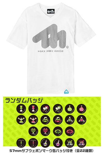 特典】スプラトゥーン2/イカホワイト Vネック(ホワイト) L（再販
