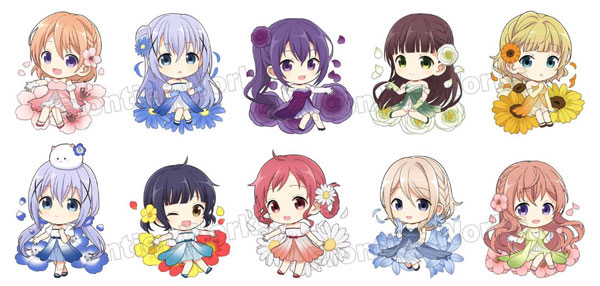 ご注文はうさぎですか？？ トレーディングラバーストラップ(FlowerVer.) 10個入りBOX[フロンティアワークス]《在庫切れ》