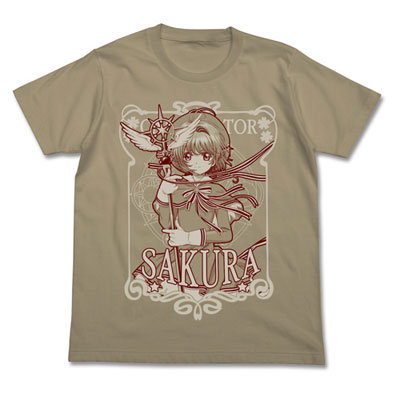 カードキャプターさくら クリアカード編 クリアカード編さくら Tシャツ/SAND KHAKI-L[コスパ]