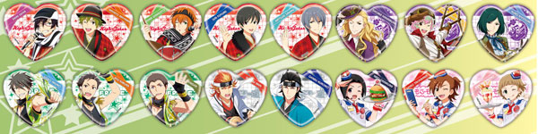 アイドルマスターSideM ハート缶バッジ フィギュアメーカーGift - アイドルマスター SideM ハート缶バッジ -