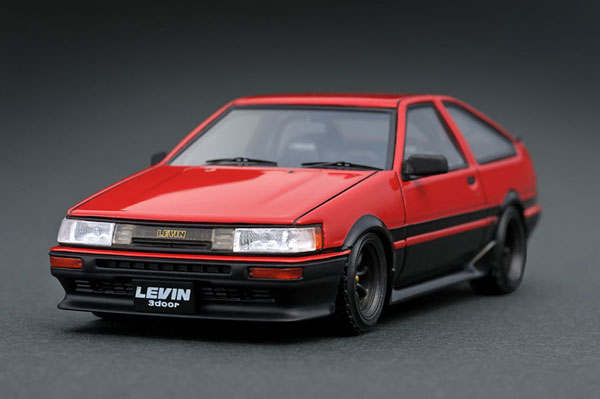 イグニッションモデル 1/43 トヨタ カローラレビン(AE86)GT Apex 1/43 Toyota Corolla Levin(AE86) 3-Door GT Apex Red/Black