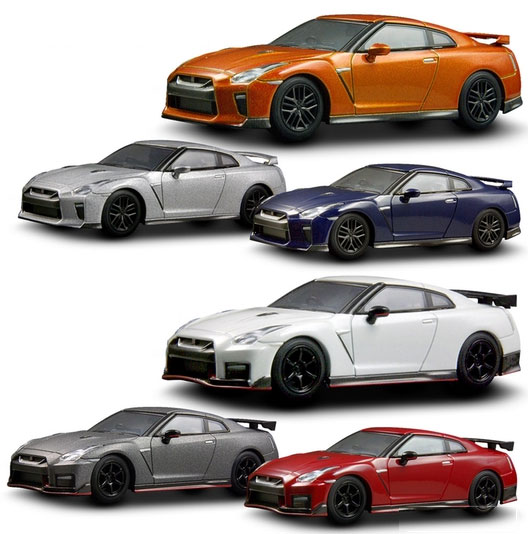 新品 京商 NISSAN ミニカーコレクションGT-R& NISMO2車種6種類 1/64 日産 GT-R ＆日産 GT-R NISMO ミニカーコレクション 6台セットBOX