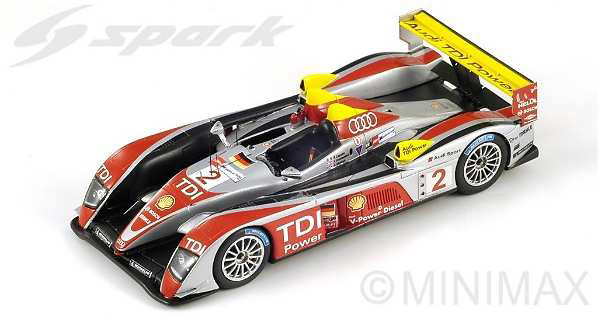 Modellino Auto Spark 1/43 Audi R10 TDI Audi Sport North America #2 Winner Le Mans 2008