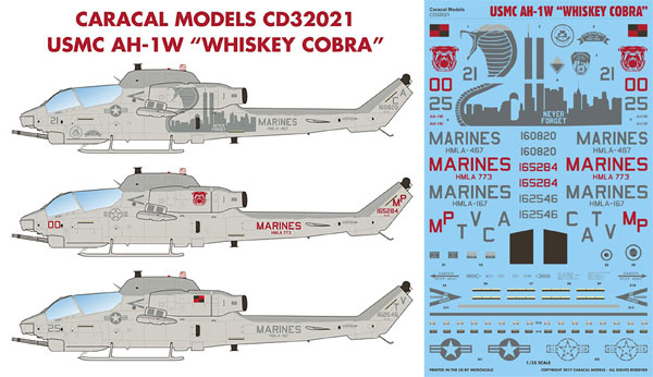 1/35 アメリカ海兵隊 AH-1W スーパーコブラ デカール[カラカルモデル