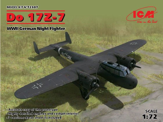 1/72 ドルニエ Do17Z-7 夜間戦闘機 プラモデル[ICM]