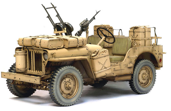 未組み立てドラゴン1/6 WW.II イギリス陸軍 SAS 1/4トン 4×4 1/6 WW.II イギリス陸軍 SAS 4x4 小型軍用車 “デザート・レイダー