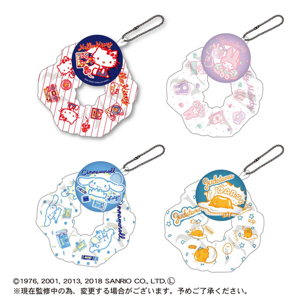 サンリオ 缶バッジ付きシュシュ 20個入りBOX[マックスリミテッド