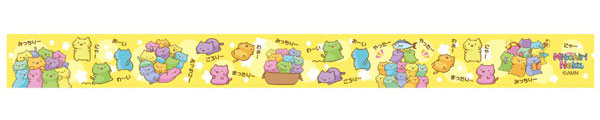 みっちりねこ マスキングテープ おはな柄[ムービック]《在庫切れ》