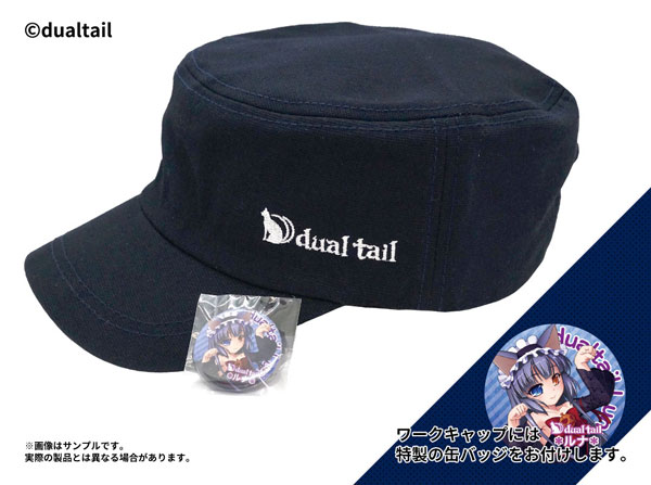 Dualtail クラフトワークキャップ ルナ 缶バッジ付き ネイビー Crancrown 在庫切れ