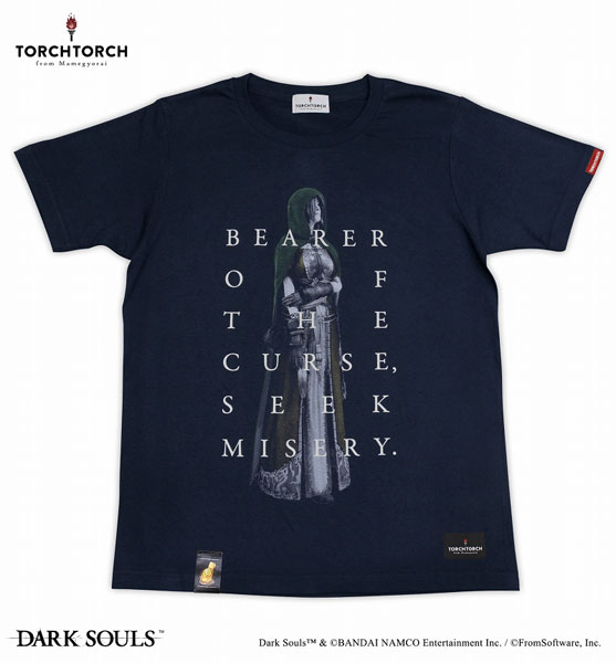 ダークソウル × TORCH TORCH/ 緑衣の巡礼のTシャツ： ネイビー XXL