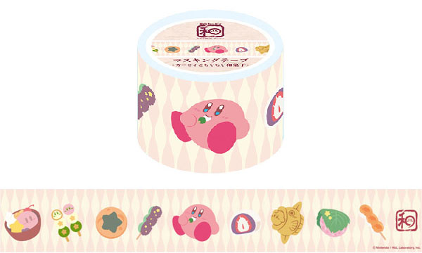 星のカービィ ふわふ和コレクション マスキングテープ 1 カービィともぐもぐ和菓子 エンスカイ 在庫切れ